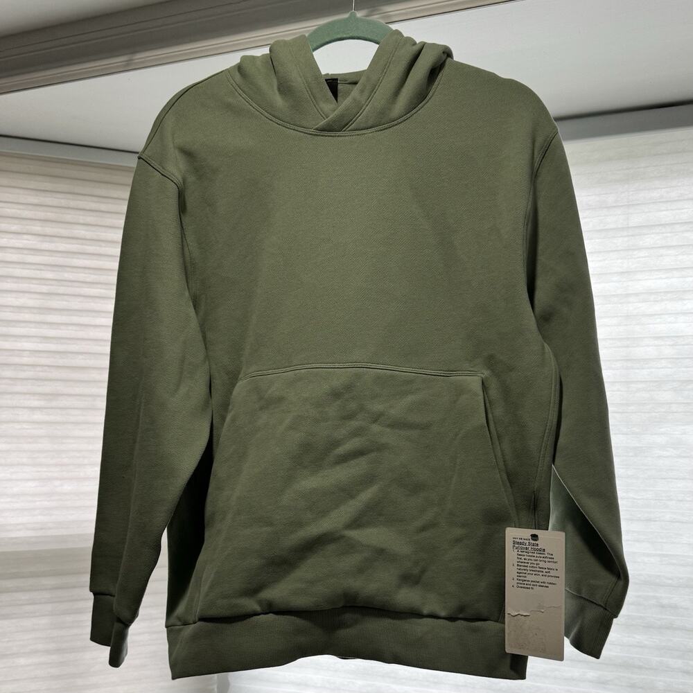 Lululemon Hoodie Mens XS Steady State Classic Fit Pullover Olive Green